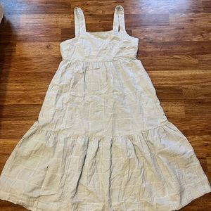 Madewell Thin Blue/White Geometric Striped Dress Size 12